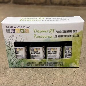 Aura Cacia Essential Oils Discover Kit peppermint orange lavender tea tree
